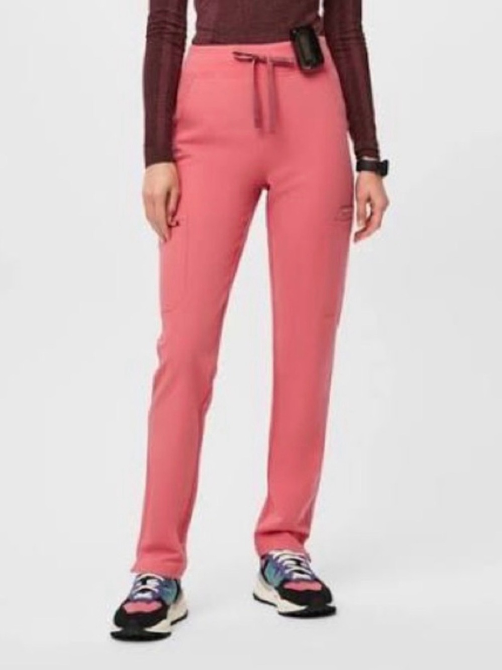 FIGS Desert Rose Yola High Waisted Petite Skinny Scrub Pants